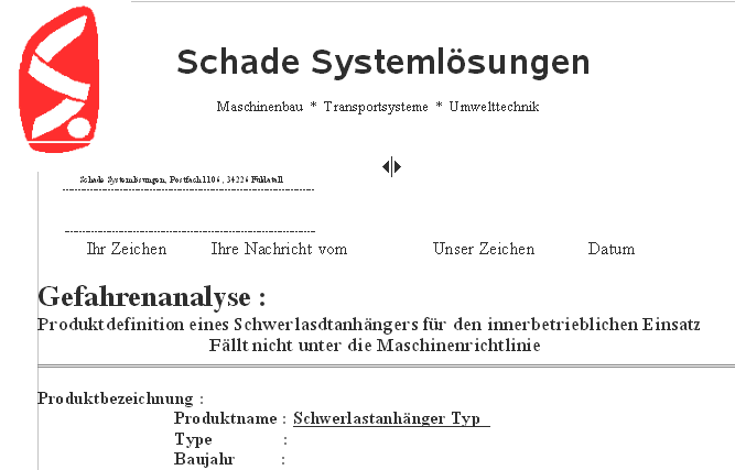  Schade Systemlösungen Datenblatt copyright (c) 2006.